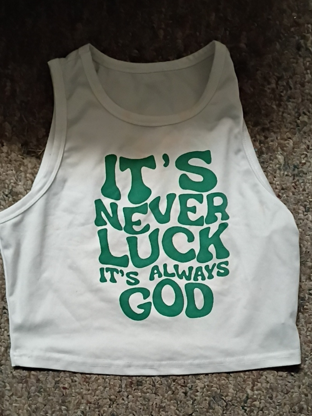 White Crop Tank Top
